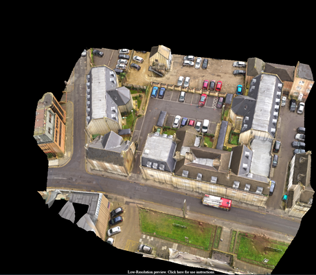 Using a drone we can stitich together multiple aerial images to produce detailed orthographic maps and 3D models