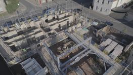 Drone aerial photograph of building works